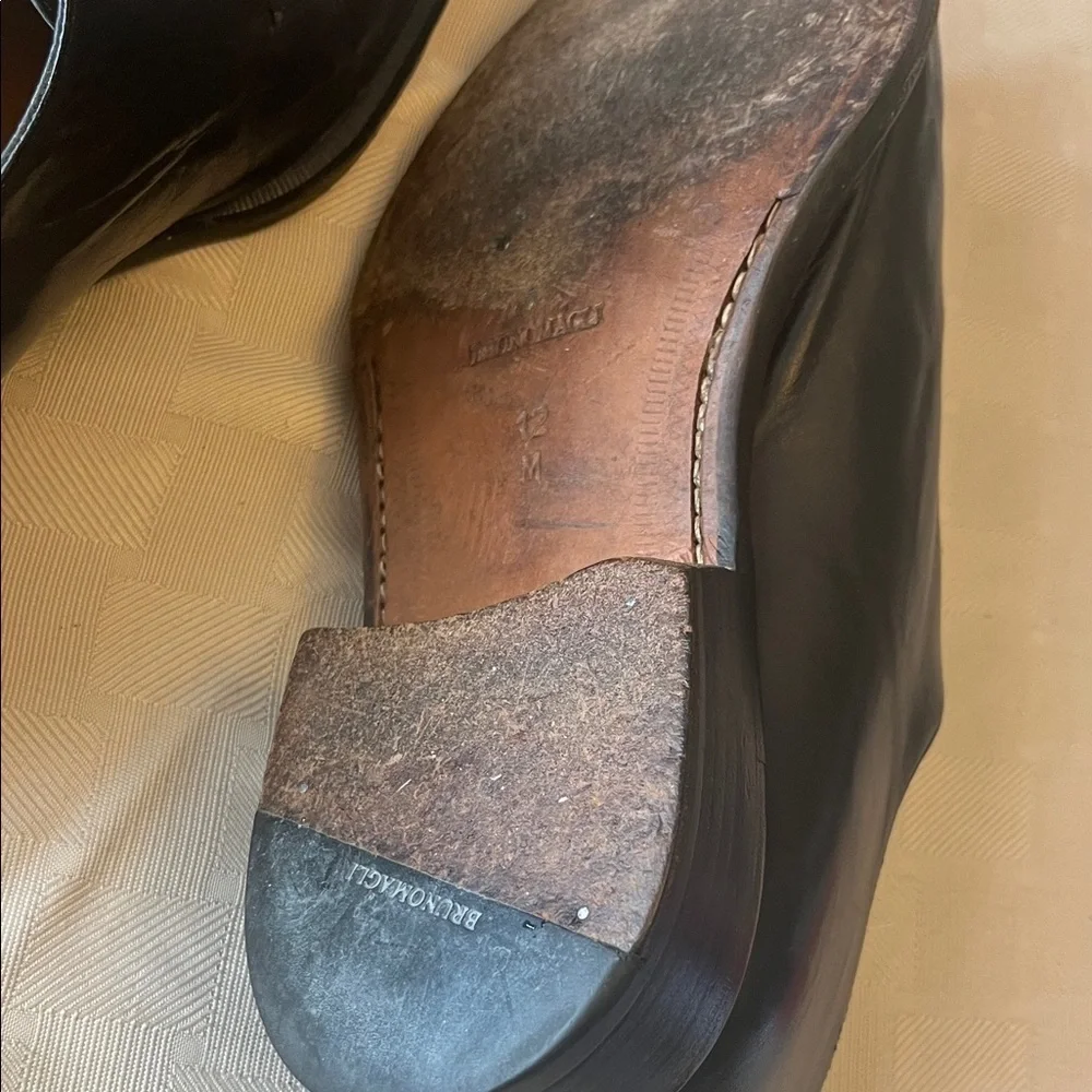 BRUNO MAGLI  Elegant Black Leather Men's Oxfords size 12